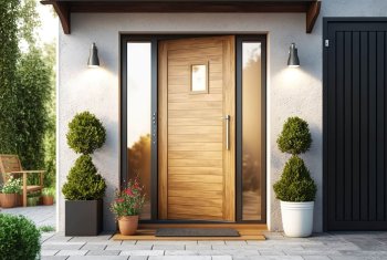 menuiseries de porte entree en bois