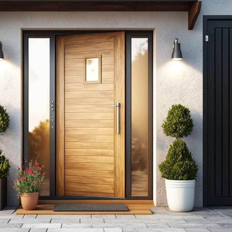 menuiseries de porte entree en bois